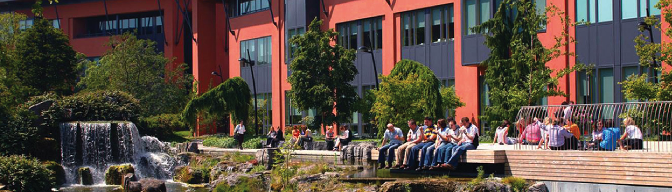People sitting outside a building