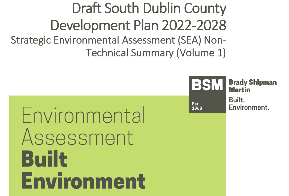 SEA Non-Technical Summary cover