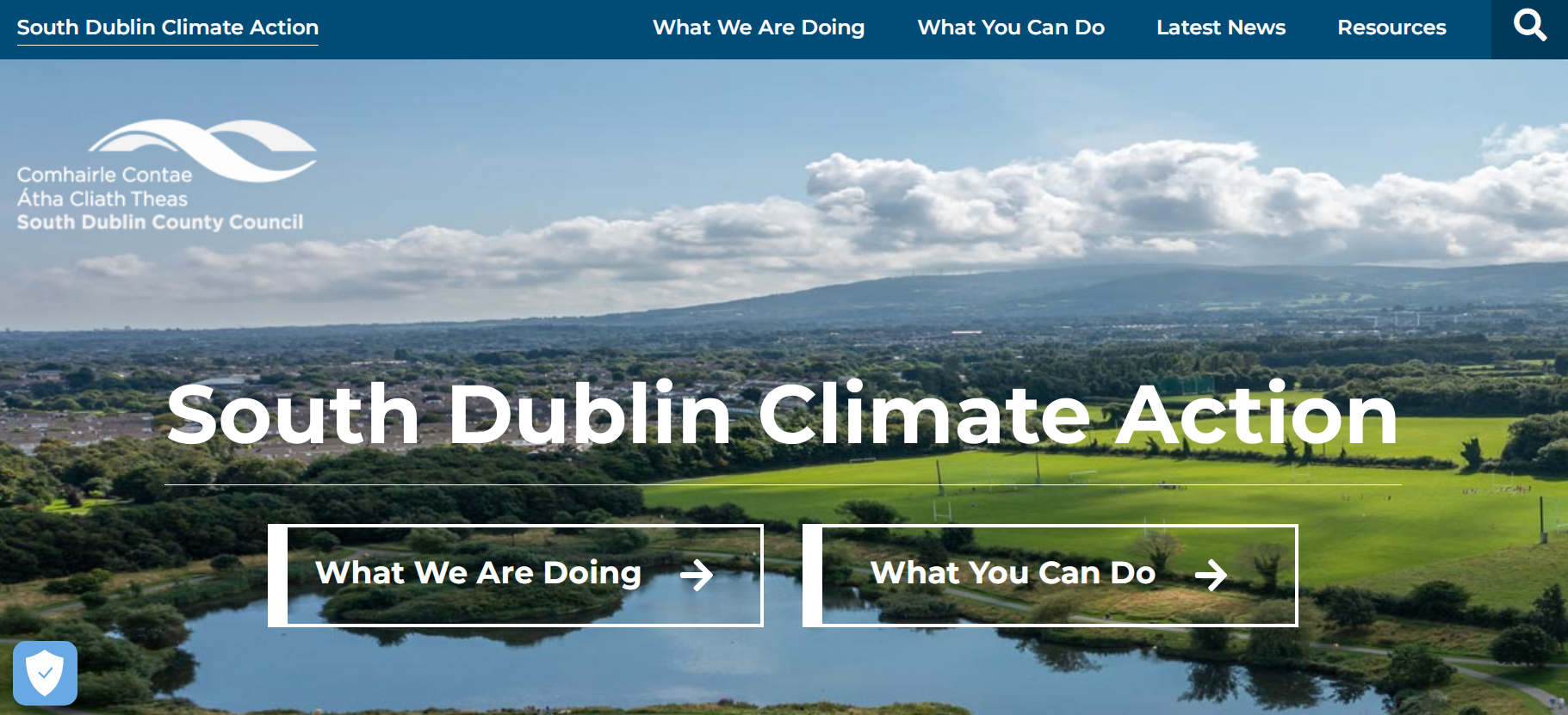 Image of current website homepage