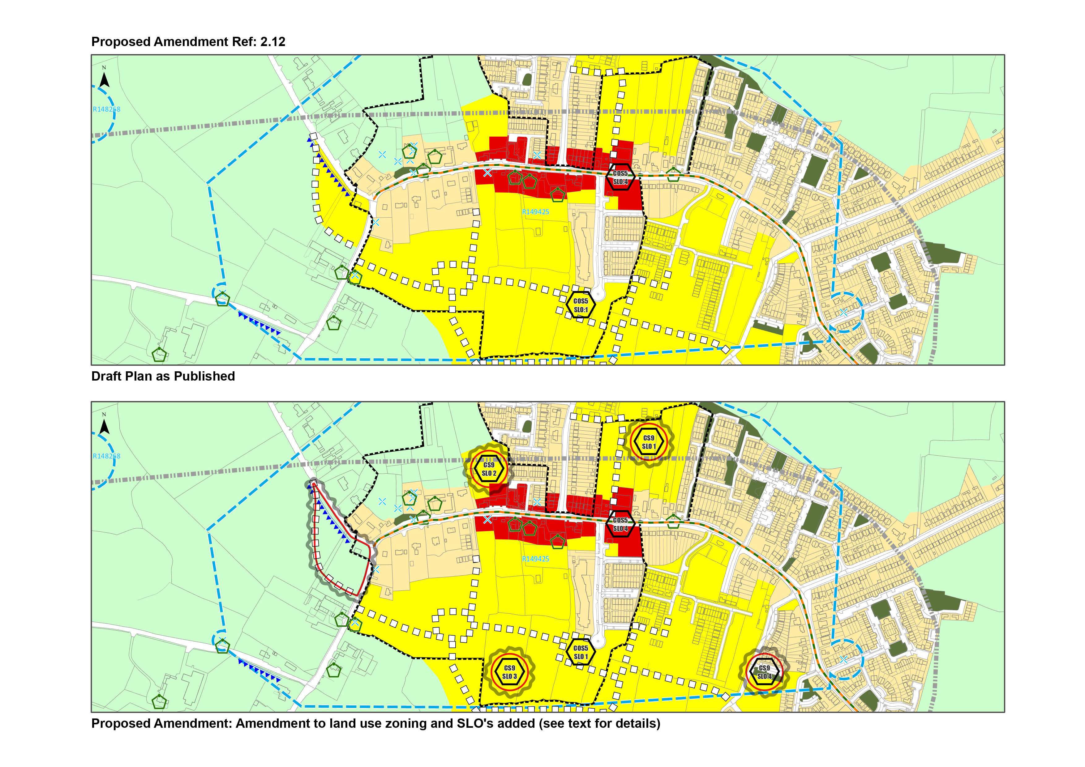 Proposed material amendment 2.12 map