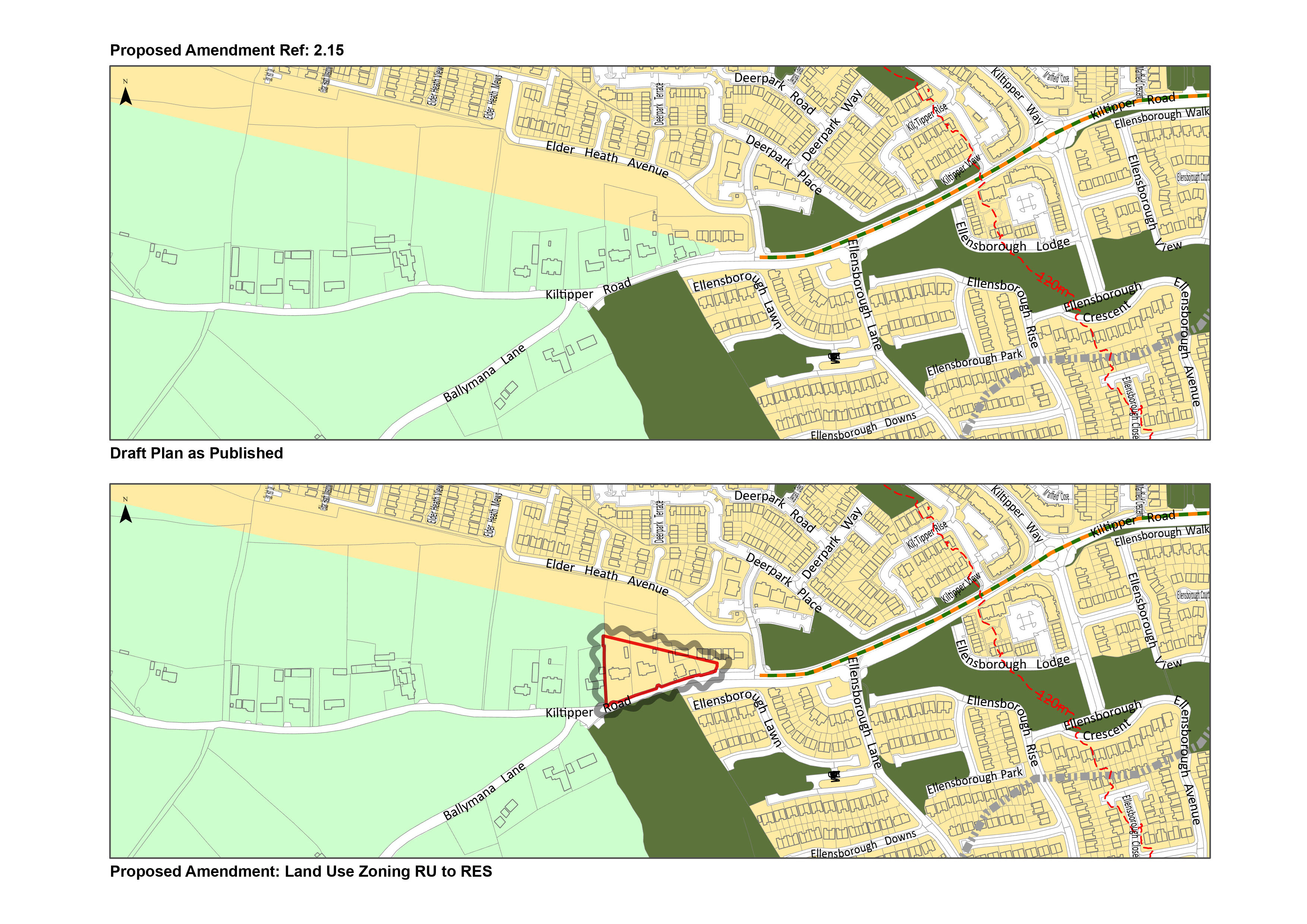 Proposed amendment 2.15 map