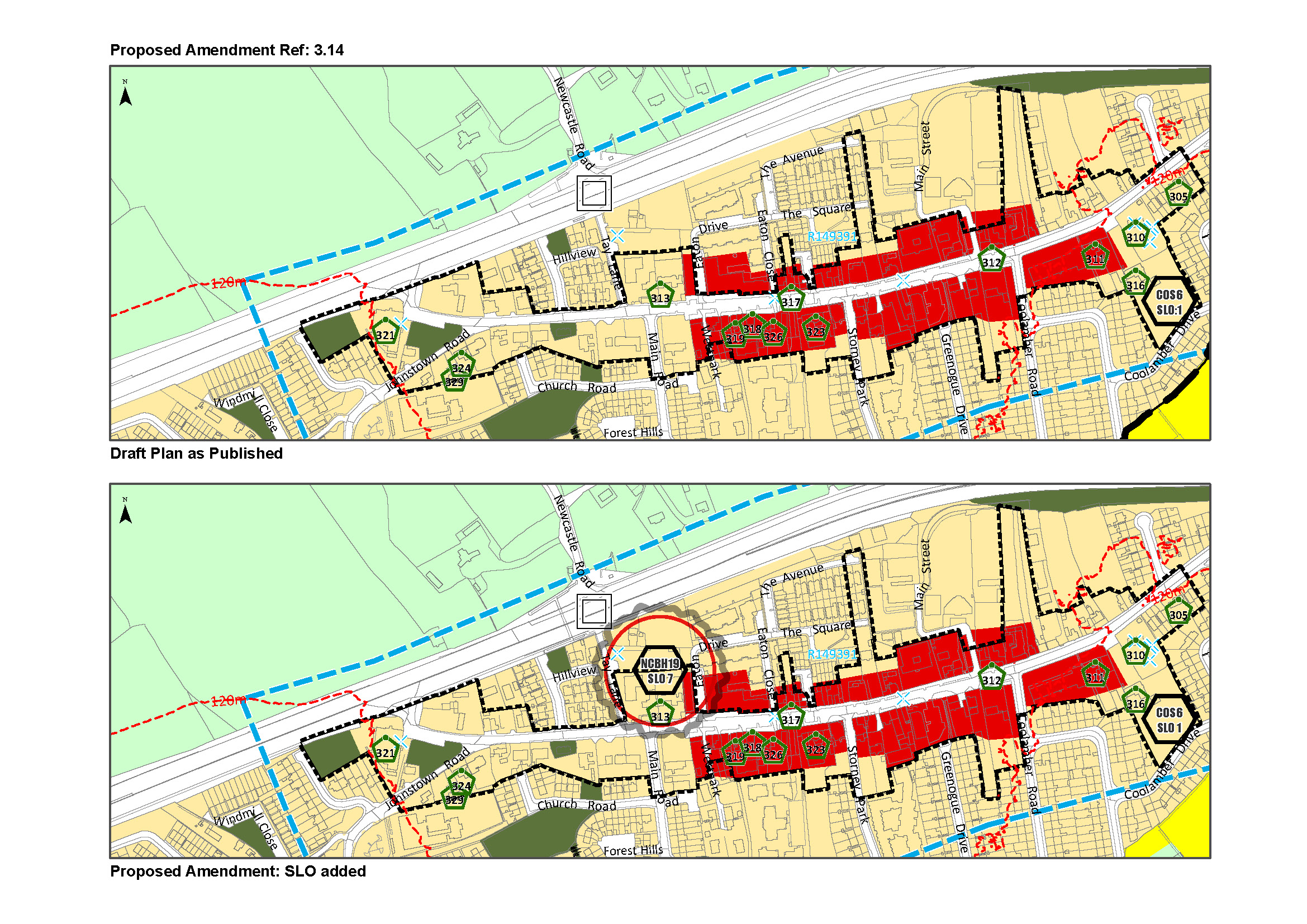 Proposed amendment 3.14 map