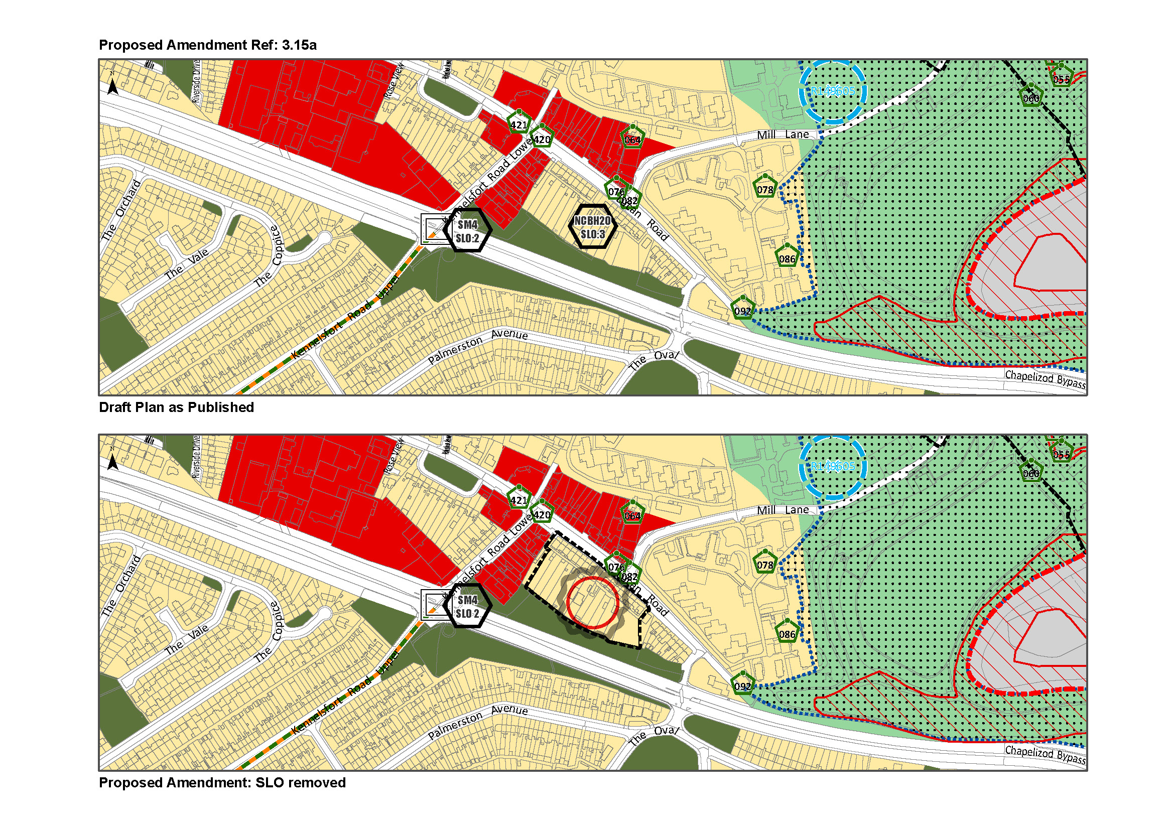 Proposed amendment 3.15a map