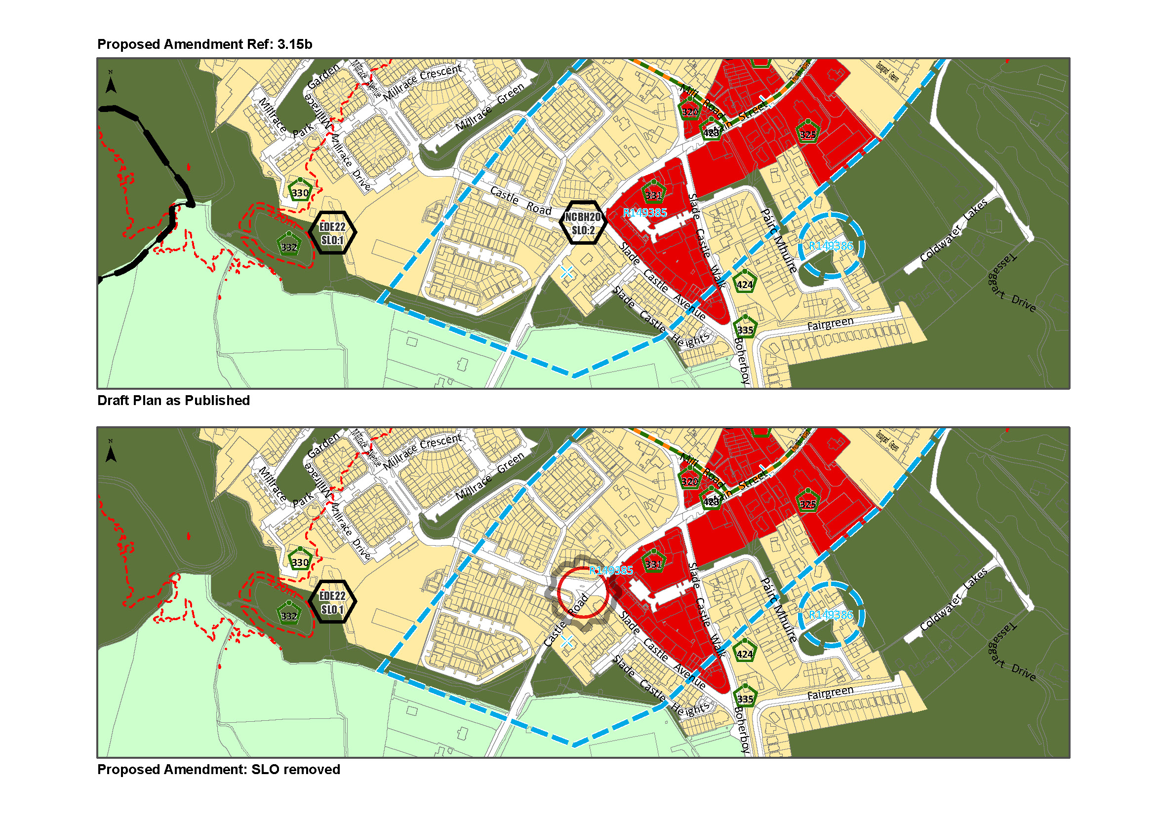 Proposed amendment 3.15b map