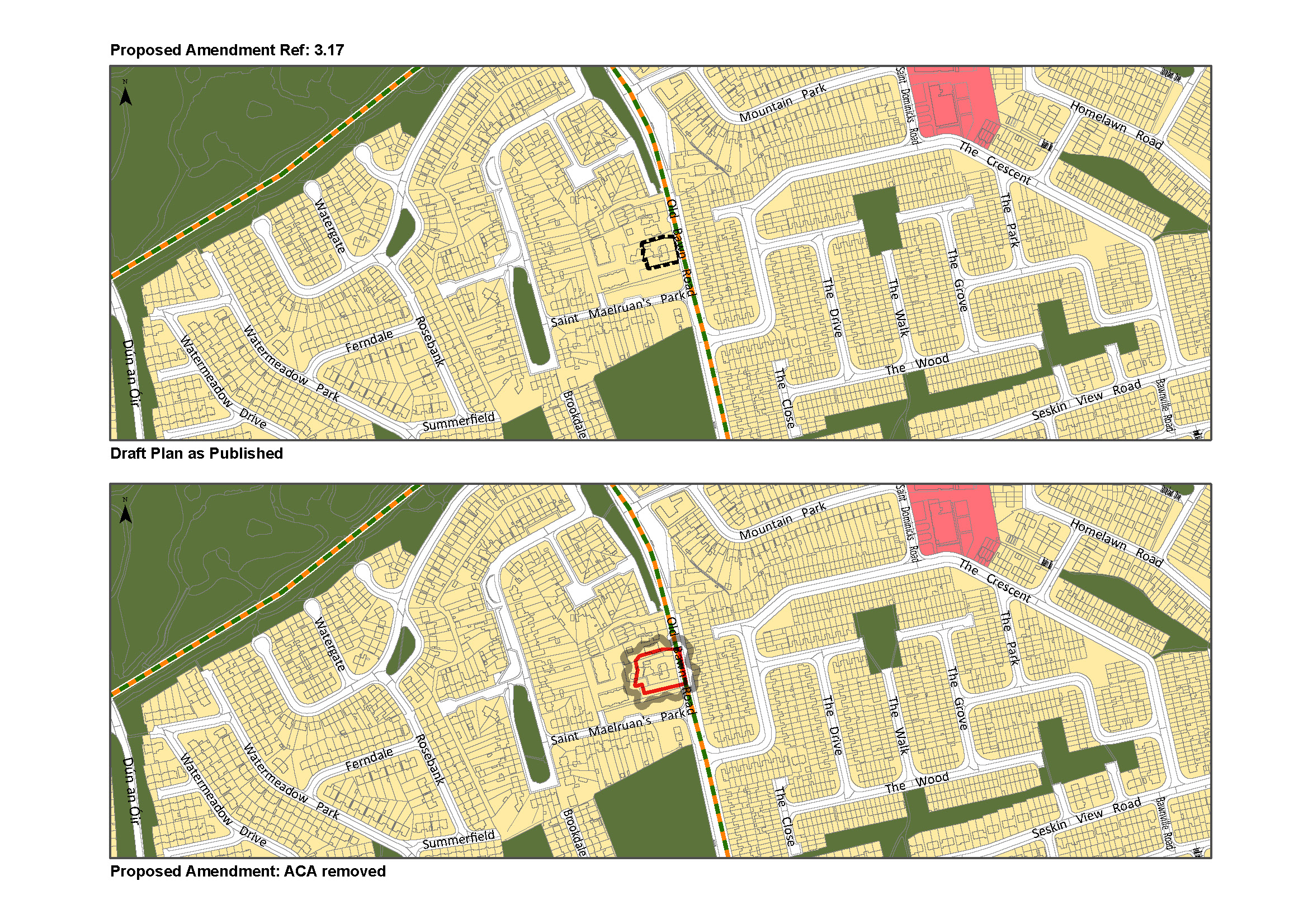 Proposed amendment 3.17 map